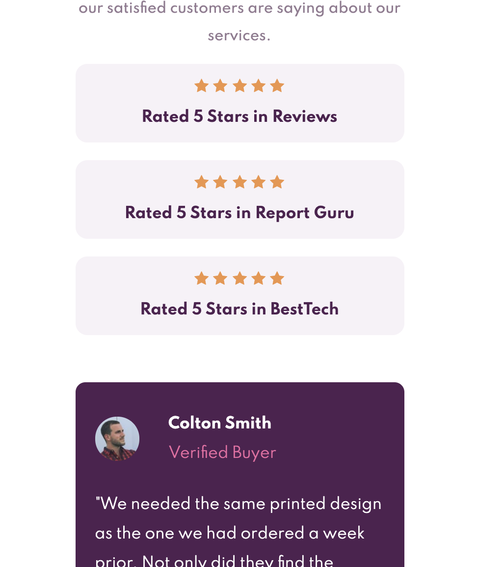 Social reviews site example image